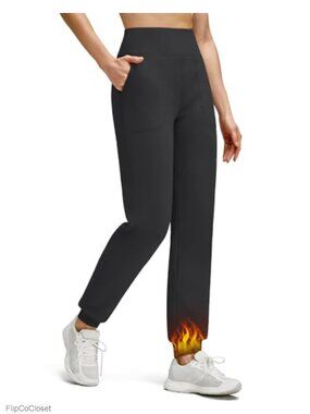 Fleece Lined High Waisted Joggers Sweatpants Running Winter Pants